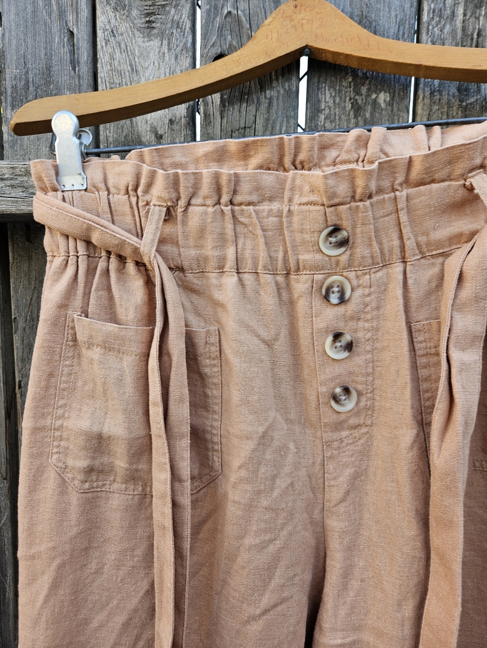 JL Wide Leg Paperbag Waist Pants in Peach Women's Size M - Picture 8 of 16